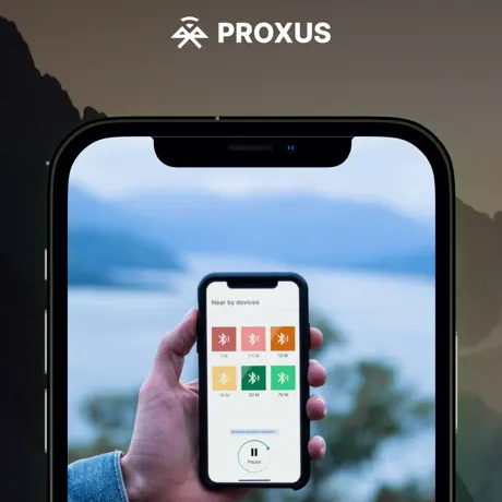 A preview image of the mobile application Proxus - Biking Proximity Alerts